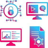 gegevens veiligheid en inhoud productie icoon vector