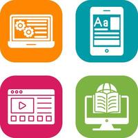 werkplaats en onderwijs app icoon vector