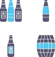 bier flessen en alcohol icoon vector