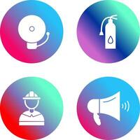 alarm en brand brandblusser icoon vector