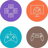 gaming controle en online spellen icoon vector