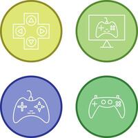 gaming controle en online spellen icoon vector