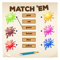 Matching game met kleuren vector