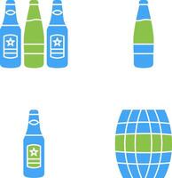 bier flessen en alcohol icoon vector