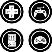 richting sleutel en gaming controle icoon vector