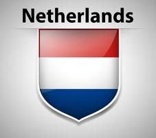Vlag van Nederland op kenteken vector