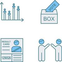 gaan stemmen en kandidaat en diagram icoon vector