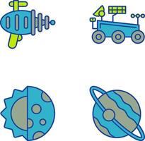 laser geweer Mars rover icoon vector