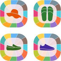 hoed en slippers icoon vector