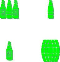 bier flessen en alcohol icoon vector