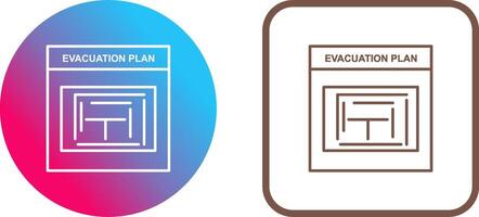 evacuatie plan icoon ontwerp vector