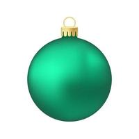 groene menthol kerstboom speelgoed of bal volumetrische en realistische kleurenillustratie vector