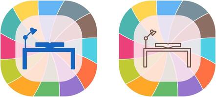 uniek studie bureau icoon ontwerp vector