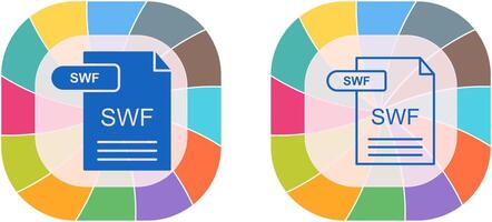 swf icoon ontwerp vector