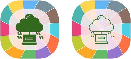 wolk berekenen icoon ontwerp vector