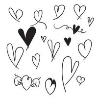 hand getrokken doodle hart illustratie symbool pictogram vector
