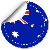 Stickerontwerp voor vlag van Australië vector