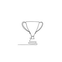 hand getrokken doodle award trofee illustratie vector in doorlopende lijntekeningen tekening