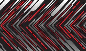 abstract zilver zwart rood licht pijl futuristische richting meetkundig ontwerp modern technologie creatief achtergrond vector