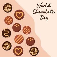 wereld chocola dag illustratie achtergrond vector