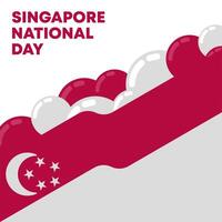 vlak Singapore nationaal dag illustratie achtergrond vector