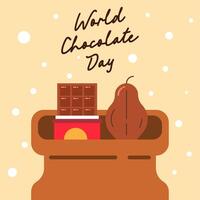 wereld chocola dag illustratie achtergrond vector