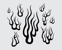 brand vlam ontbranden postzegel verzameling reeks klem kunst inkt anti ontwerp zuur poster element t overhemd ontwerp geïsoleerd bewerkbare vector