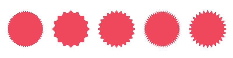 rood explosie sticker vuurwerk, markeren uitverkoop prijzen en promotionele knippert. vlak illustratie geïsoleerd Aan wit achtergrond. vector