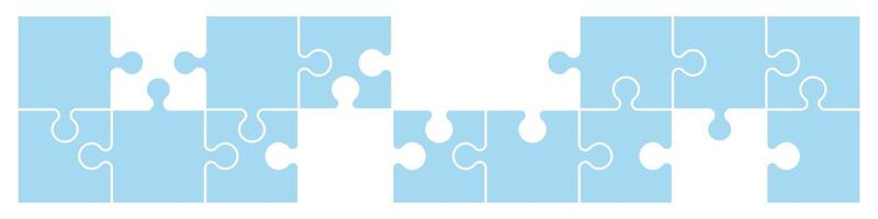 decoupeerzaag puzzel sjabloon stukken, patroon voor spel achtergronden. vlak illustratie geïsoleerd Aan wit achtergrond. vector
