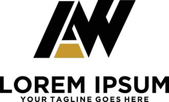 eerste aw industrie logo idee vector