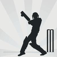 silhouet van een krekel bowler vieren na nemen een wicket vector