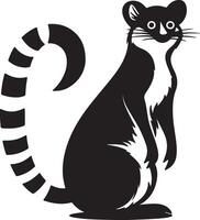 lemur silhouet illustratie wit achtergrond vector