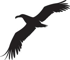 albatros silhouet illustratie wit achtergrond vector