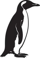 pinguïn silhouet illustratie wit achtergrond vector