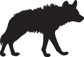 hyena silhouet illustratie wit achtergrond vector