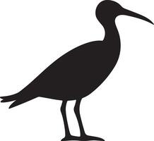 albatros silhouet illustratie wit achtergrond vector