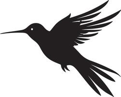 kolibrie silhouet illustratie wit achtergrond vector