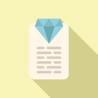 diamant loyaliteit aanbod icoon vlak . bonus systeem vector