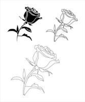 roos lijn kunst illustratie vector