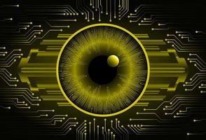 eye cyber circuit toekomstige technologie concept achtergrond vector