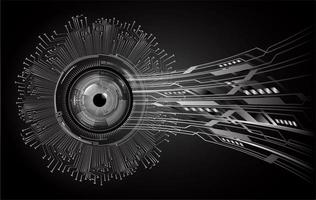 eye cyber circuit toekomstige technologie concept achtergrond vector