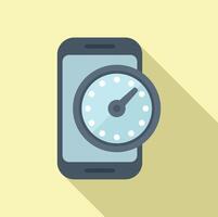 smartphone tijdwaarnemer icoon vlak . concept ontwerp vector