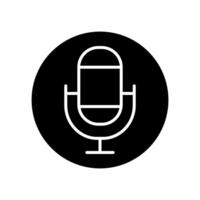 microfoon icoon . mic illustratie teken. karaoke symbool. audio logo. vector