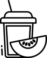 milkshake schets illustratie vector