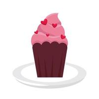 heerlijk cupcake gebak geïsoleerd pictogram vector