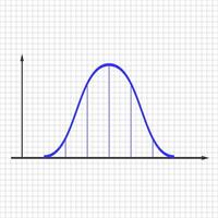 normaal of gaussiaans distributie grafiek. klok vormig kromme. waarschijnlijkheid theorie wiskundig functie. statistieken of logistiek gegevens sjabloon geïsoleerd Aan wit achtergrond. vector
