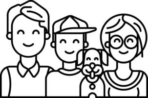 familie schets illustratie vector