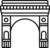 Indië poort schets illustratie vector