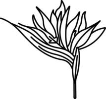 strelitzia bloem schets illustratie vector