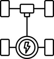 ev systeem schets illustratie vector